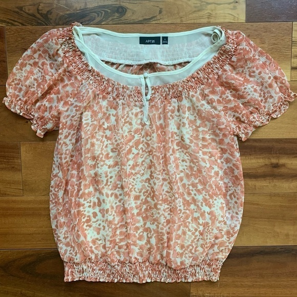 Apt 9 Cheetah Sheer Top - Picture 1 of 9